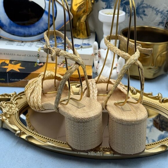 🆕 LOEFFLER RANDALL 🧿 NWOT Riya Braided Mignon Knot Mid-Heel Sandal, Sz 7 - Picture 10 of 16